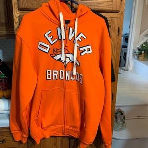 Denver Broncos full zip hooded sweatshirt